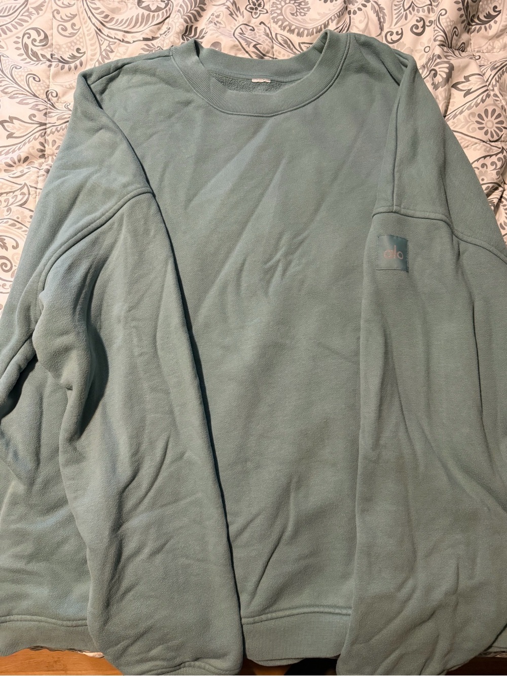 ALO Yoga Men’s Relaxed Crew Sweatshirt in Sage